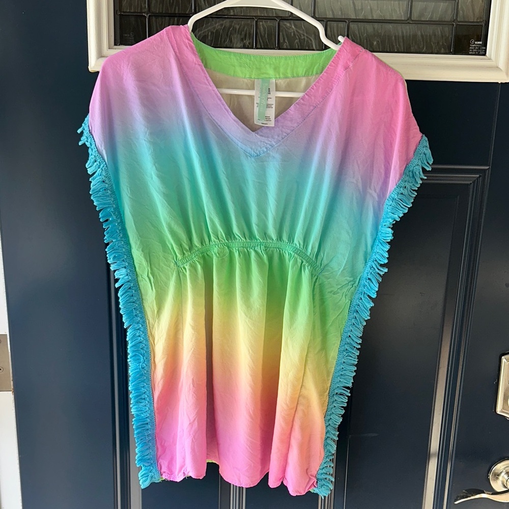 Swimsuit Cover up Ombre Fringe